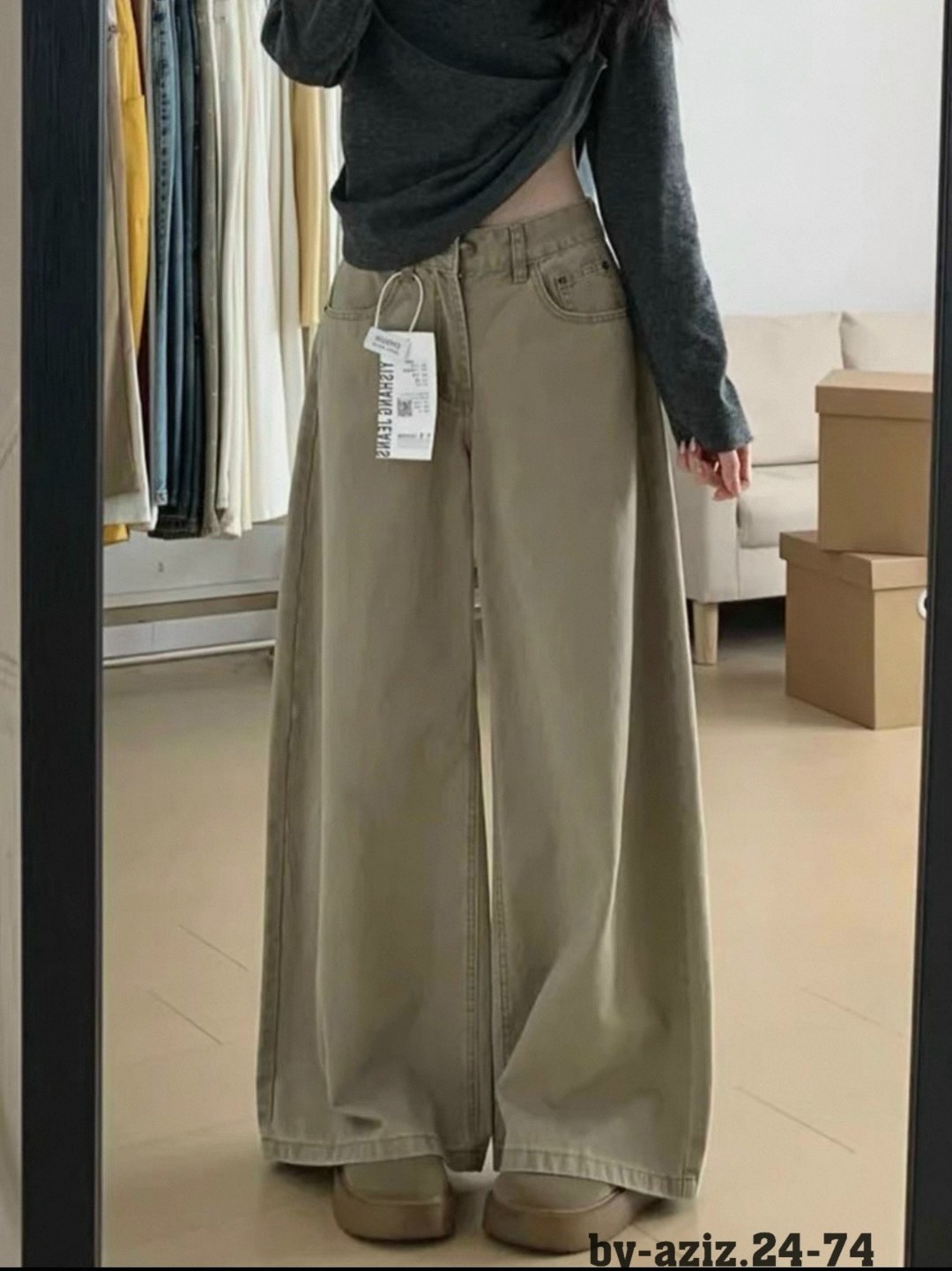 женские повседневные широкие джинсы shnsophi,широкие брюки,винтажные мешковатые джинсы qweek y2k цвета хаки,джинсы женские с широкими штанинами,брюки с широкими штанинами