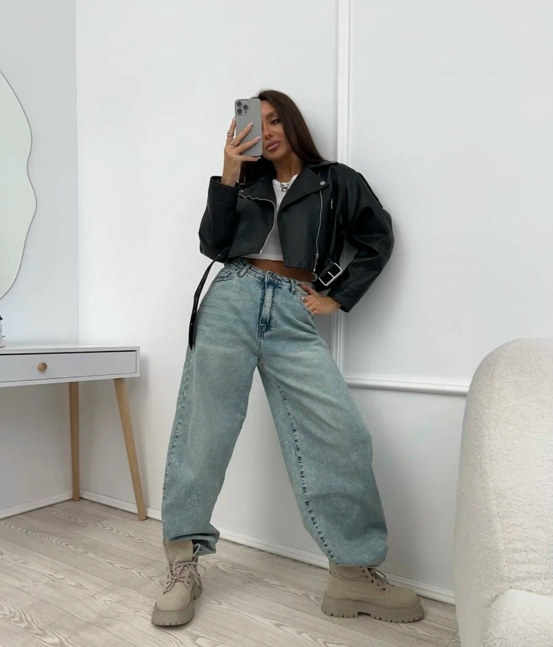 джинсы широкие багги diodevizis 298194017,джинсы широкие багги,джинсы хлопок,джинсы широкие багги diodevizis,женские джинсы широкие багги