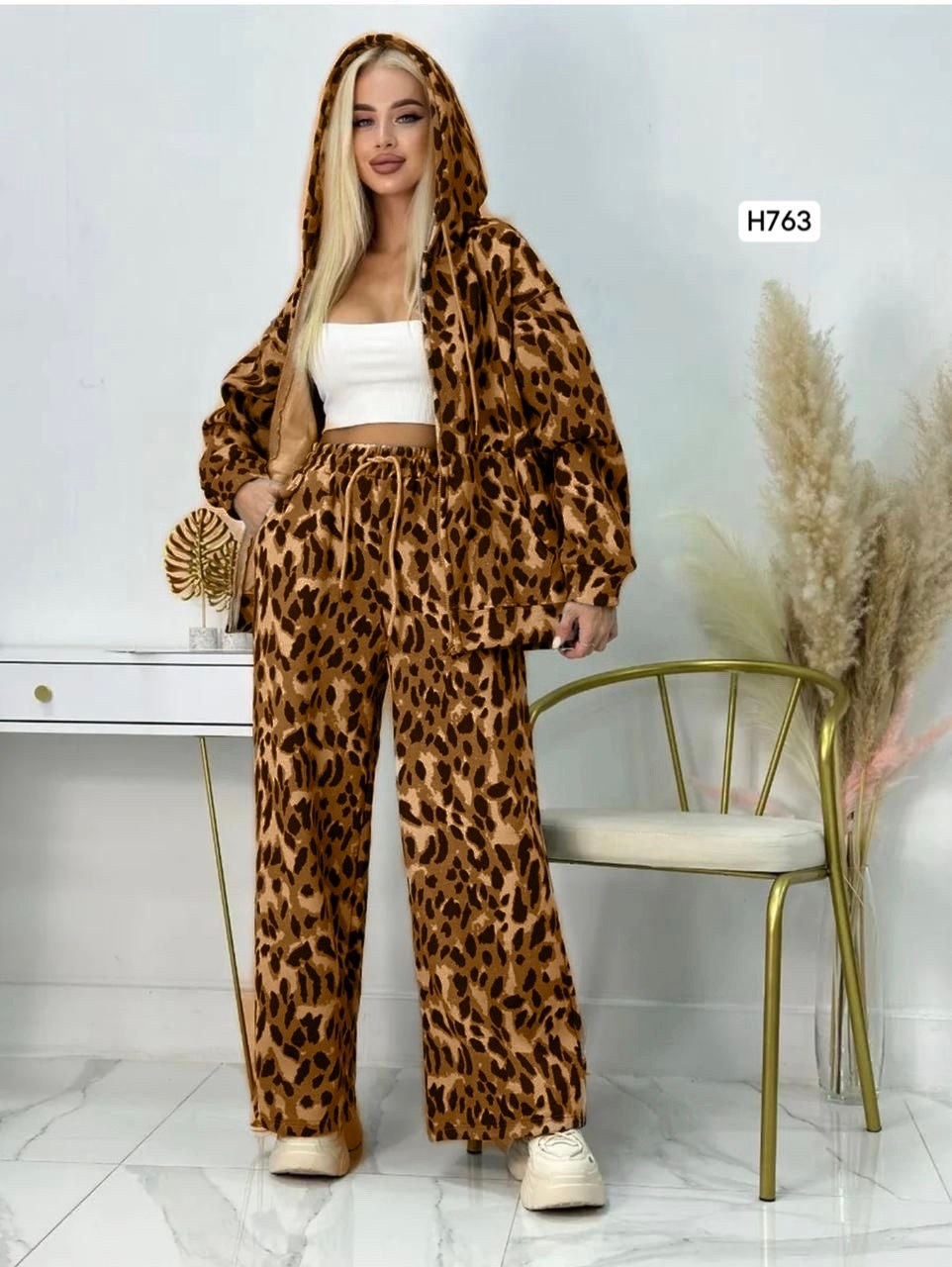 спортивный костюм теплый леопардовый majiko,спортивный костюм женский теплый леопардовый majiko,спортивный костюм женский теплый брючный осенний леопардовый majiko,костюм брючный леопардовый принт kar