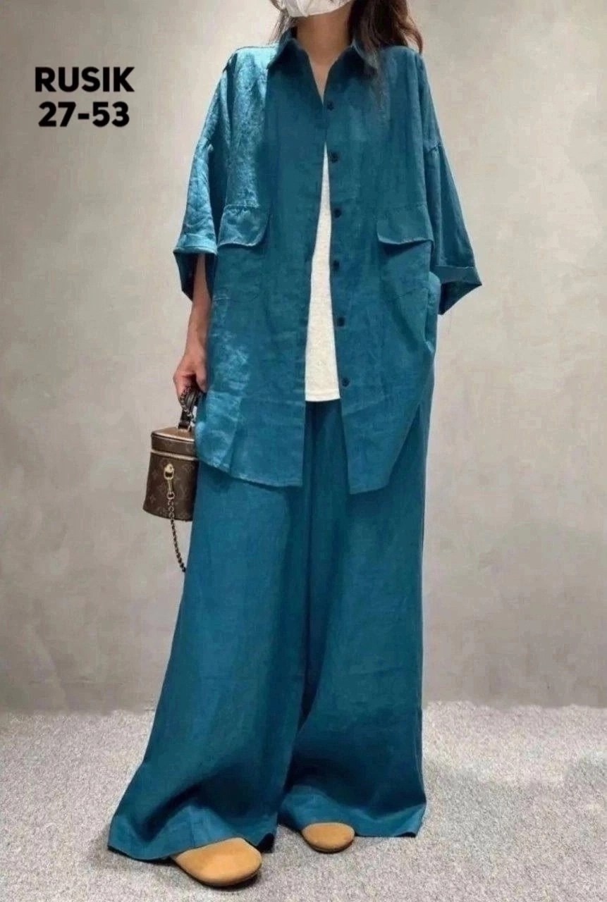 льняной костюм женский оверсайз штаны и рубашка,костюм из льна брючный,костюм льняной двойка с брюками и рубашкой emberens,костюм женский из льна льняной,костюм брючный лен оверсайз