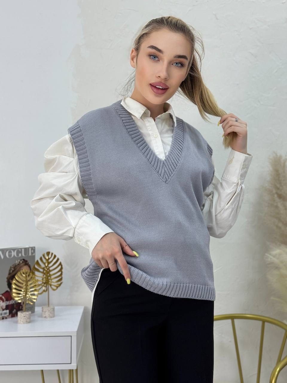 жилетка женская,жилет женский,жилет вязаный женский,вязаный жилет,жилет трикотажный