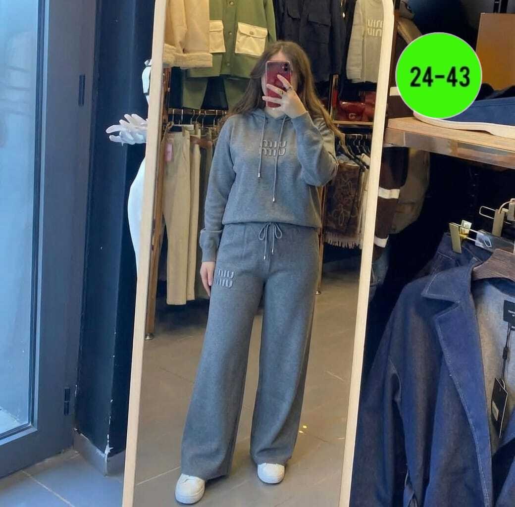 костюм трикотажный женский,трикотажные костюмы,костюм женский спортивный толстовка и штаны арт. 1445324,вязаные костюмы,женский теплый костюм