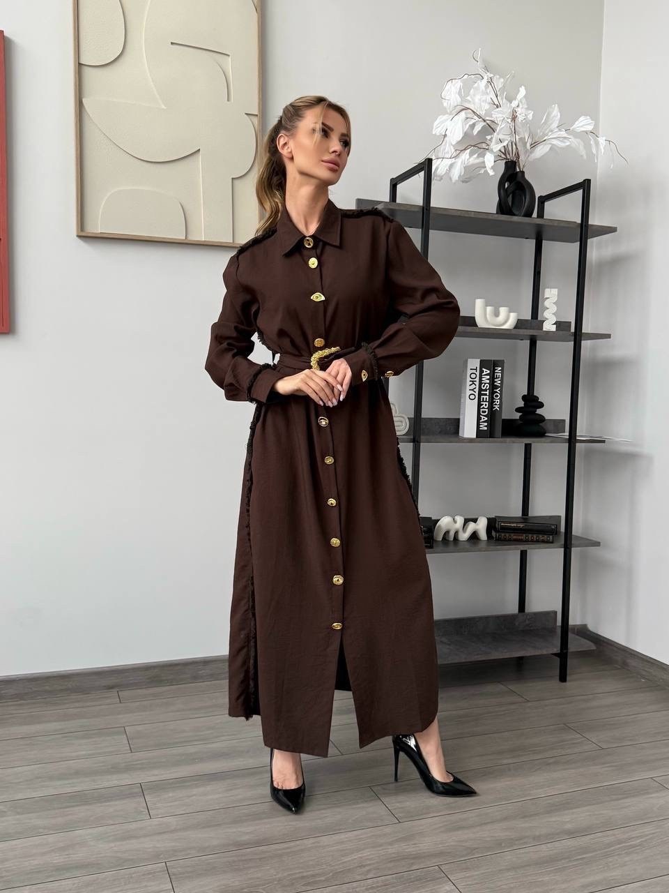 женское платье,платье,стильное платье,коричневое платье,платье сафари женское