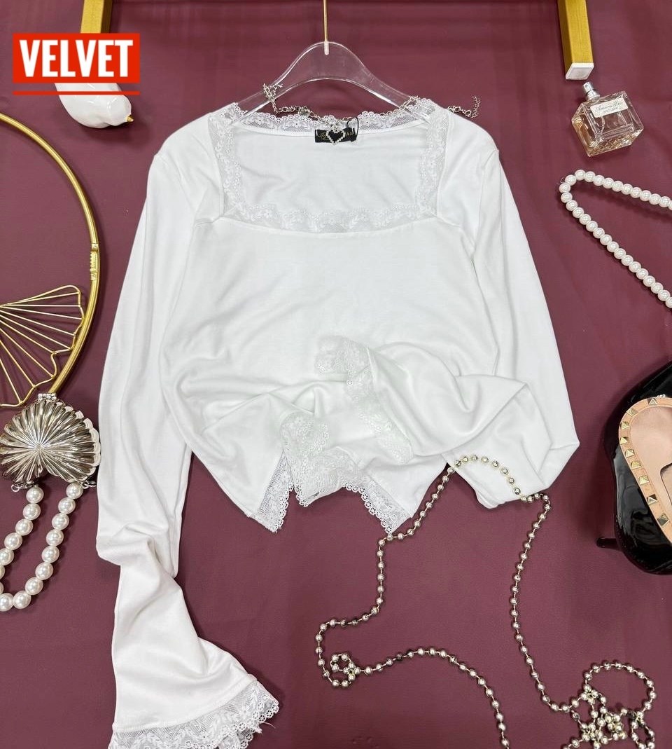 женская короткая футболка с кружевной отделкой,кружевной топ,лонгслив укороченный,кроп топ кружевной,майка с кружевом