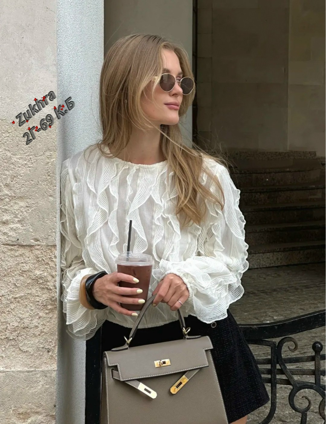 женская блузка с оборками twotwinstyle,блузка с оборками,стильная блуза,блузка модная,женская блузка