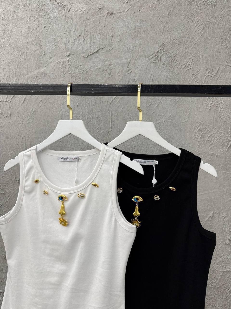 женская майка,футболки женская,футболки и топы,майка versace jeans couture черный