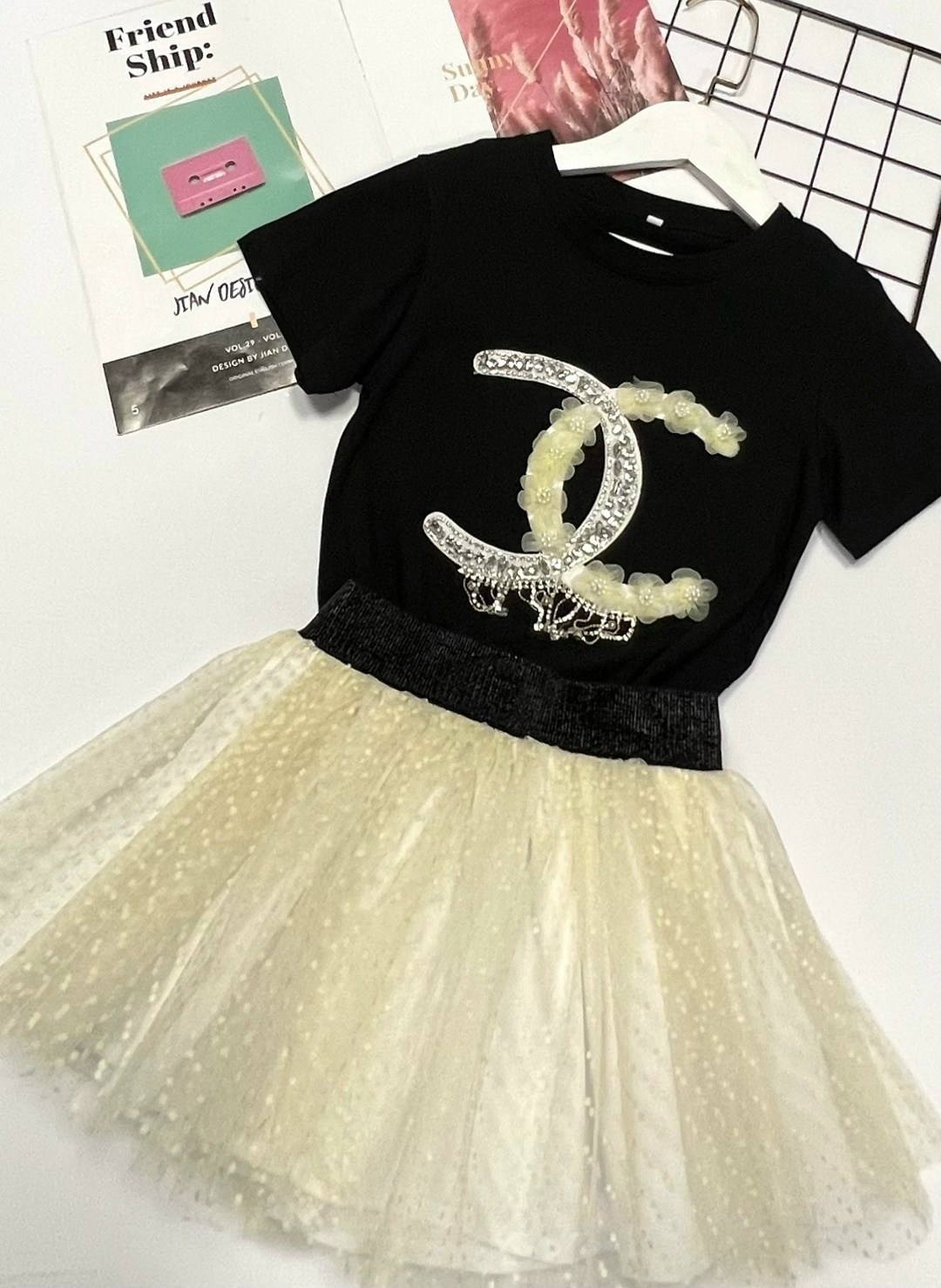 платье для девочки в стиле шанель,платье для девочек,наряды для девочек,комплект одежды для девочек,платье в стиле шанель