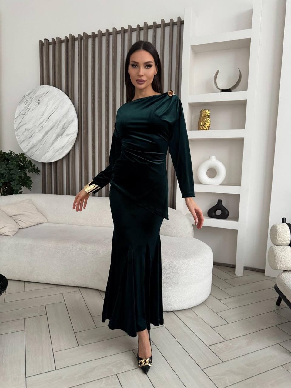 велюровое платье,золла изумрудное бархатное платье,женское вельветовое платье articat,велюровое платье макси с длинным рукавом,платье черное