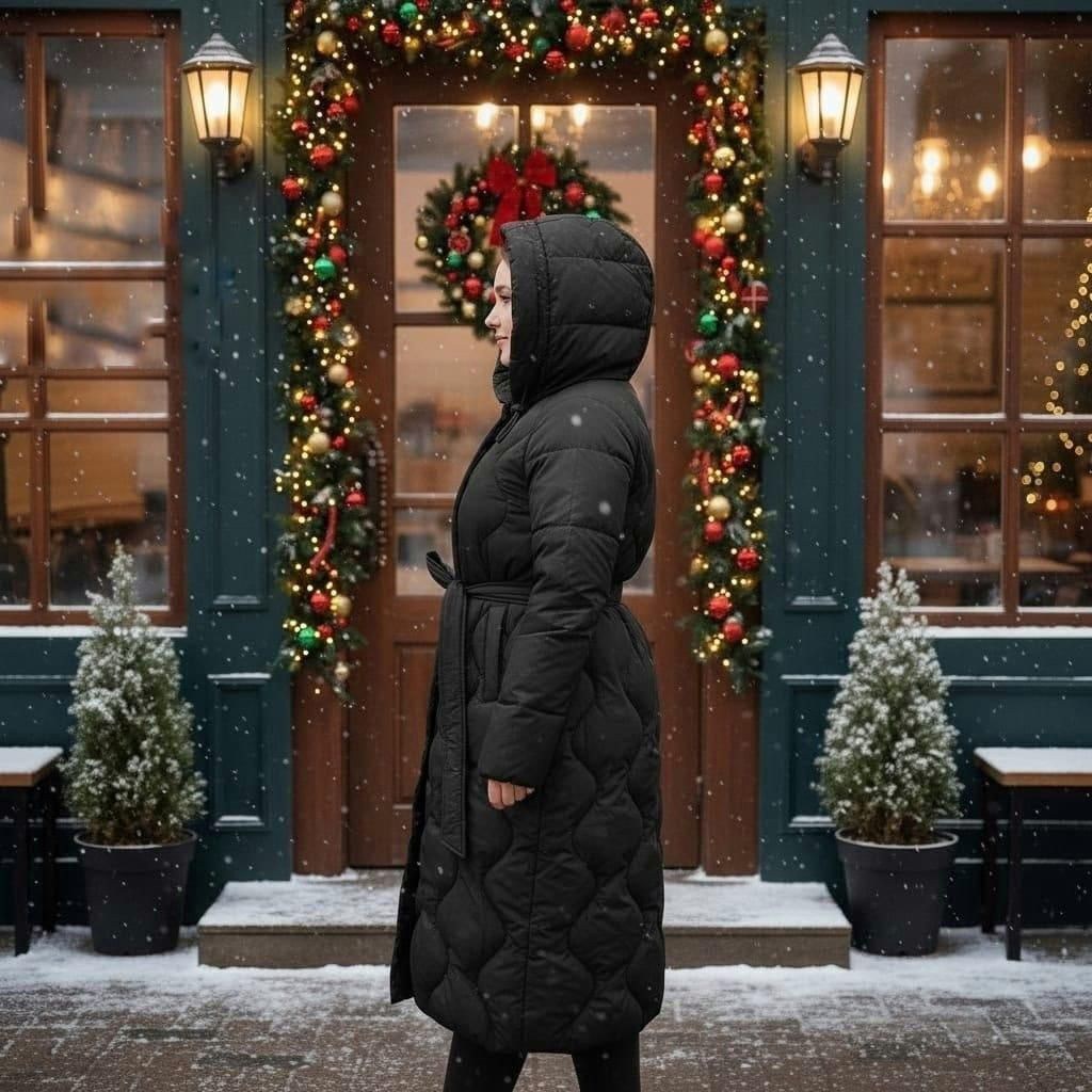 пуховик женский,черный пуховик,женская зимняя куртка,пальто пуховое,стеганое пальто