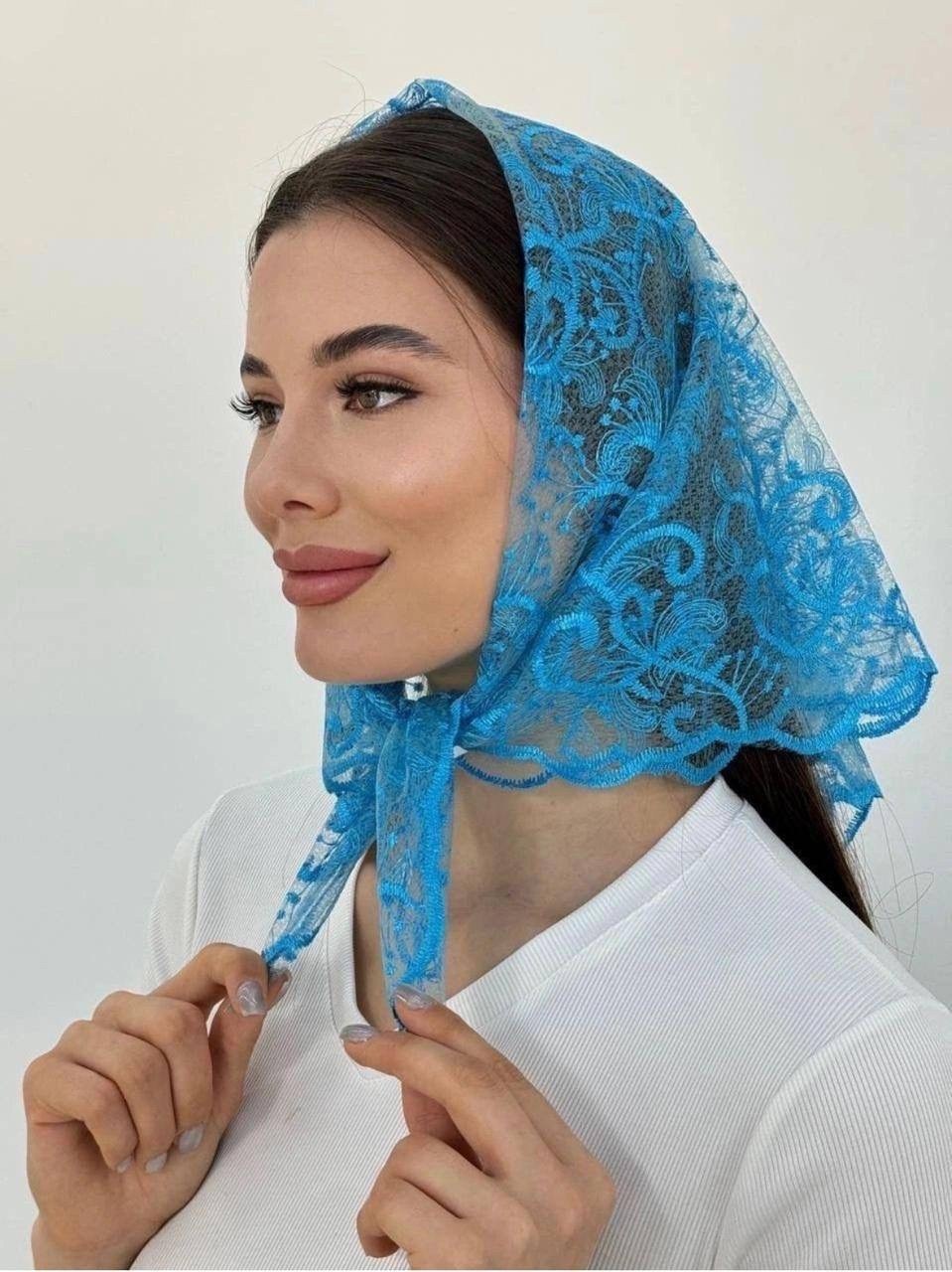 платки платок для храма,платок для храма женский,палантин кружевной,платок белый,платки женские