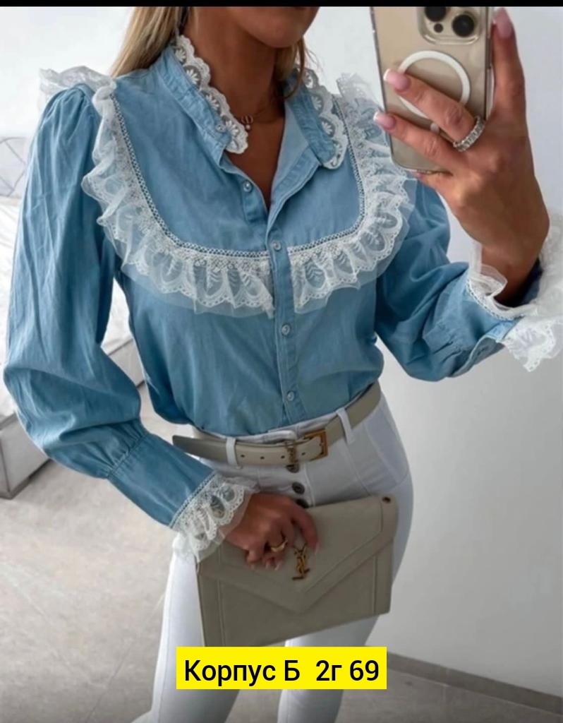 блузка голубая,модные женские блузки,блузка джинс,джинсовая блузка,женская блуза