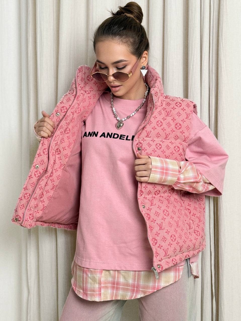 женская жилетка,стильные костюмы,жилетка,жилет женский,розовая жилетка