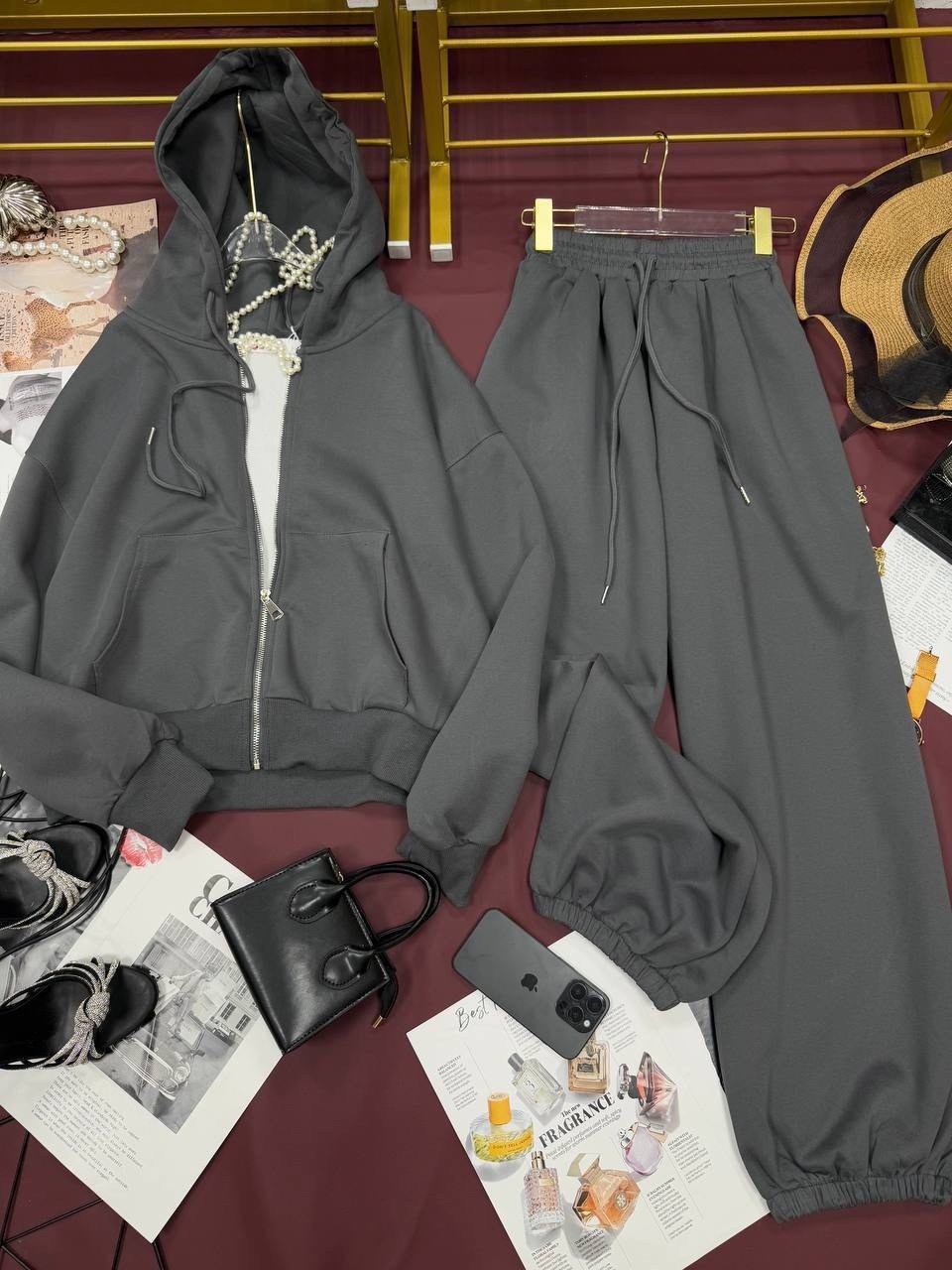 костюм спортивный со штанами палаццо и зип худи micca 362777071,костюм спортивный на молнии оверсайз вероника,костюм спортивный на молнии оверсайз вероника цвет светло-розовый,спортивный костюм женски