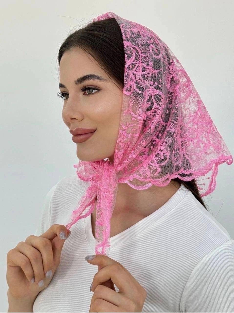 платки платок для храма,платок для храма женский,палантин кружевной,платок белый,платки женские