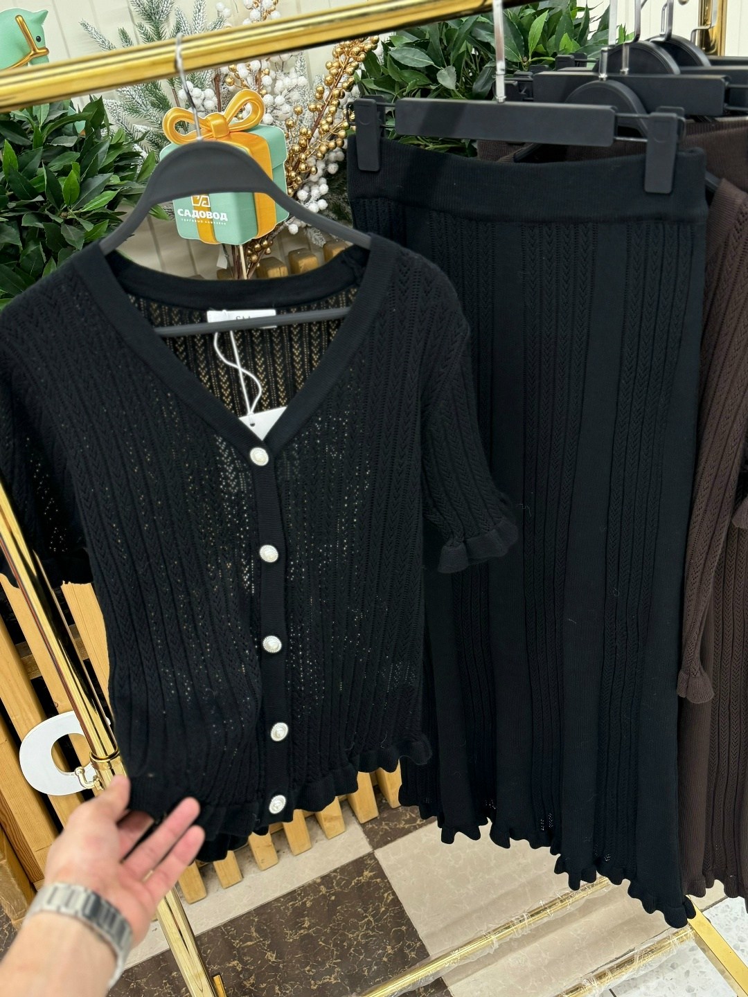 трикотажный костюм,повседневный кардиган,женские кардиганы,комплект вязаный с юбкой плиссе,кардиган укороченный