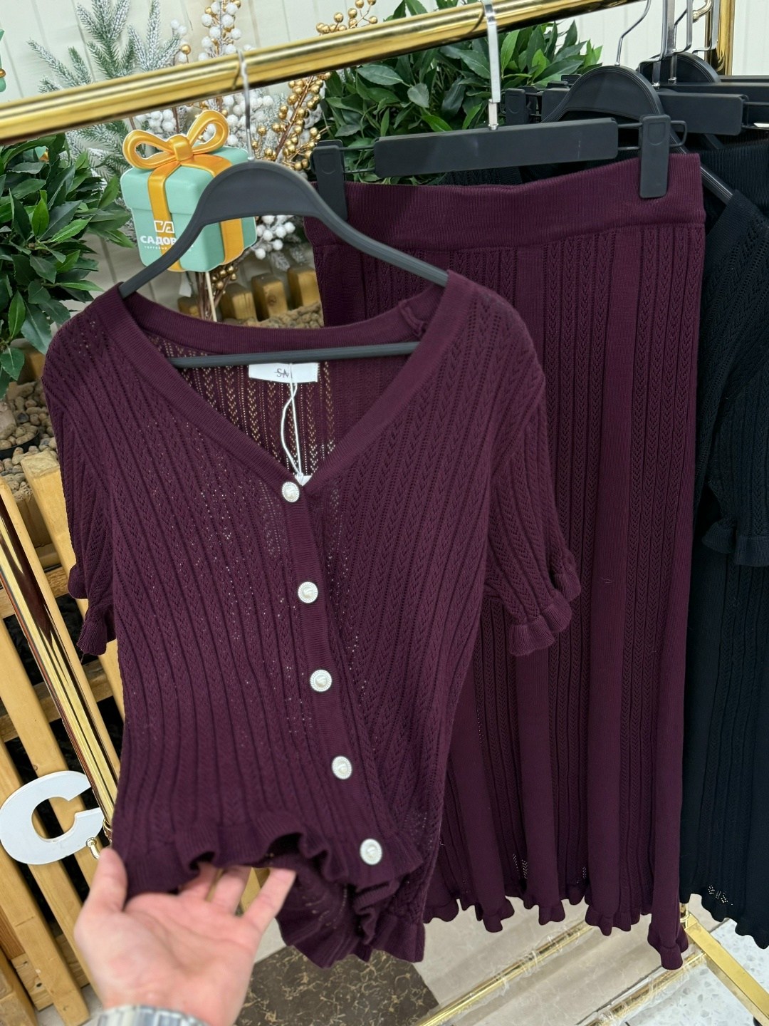 трикотажный костюм,повседневный кардиган,женские кардиганы,комплект вязаный с юбкой плиссе,кардиган укороченный