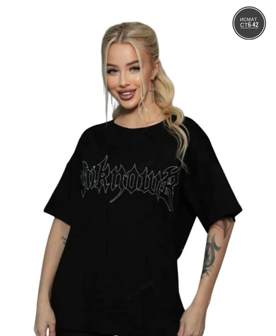 футболка со стразами женская,футболка оверсайз со стразам,футболка оверсайз базовая со стразами,женская футболка оверсайз со стразами,женская футболка