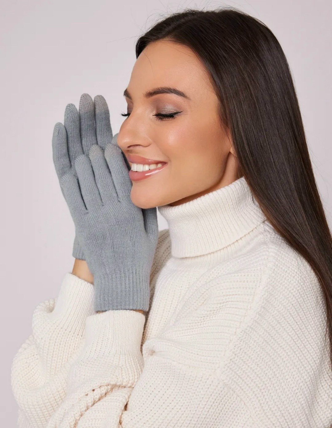 перчатки теплые вязаные,серые перчатки,перчатки женски,перчатки вязаные сенсорные,перчатки митенки вязаные