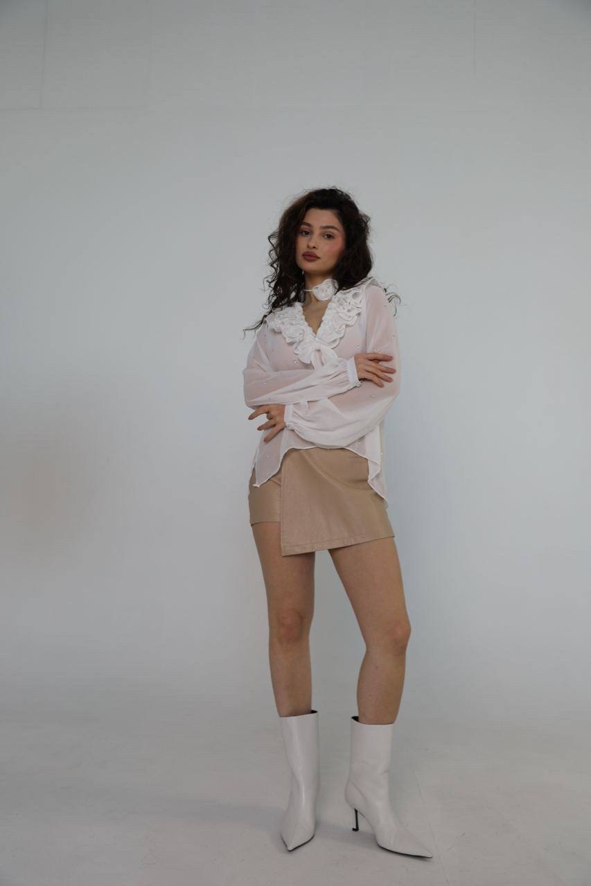 модная блузка,блузка белая,блузка стильная,женская блузка рюшами,блузка женская