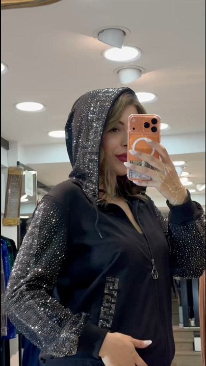 костюм со стразами,новый спортивный вязаный костюм с бриллиантами,костюм турецкий с брюками rich,спортивные костюм