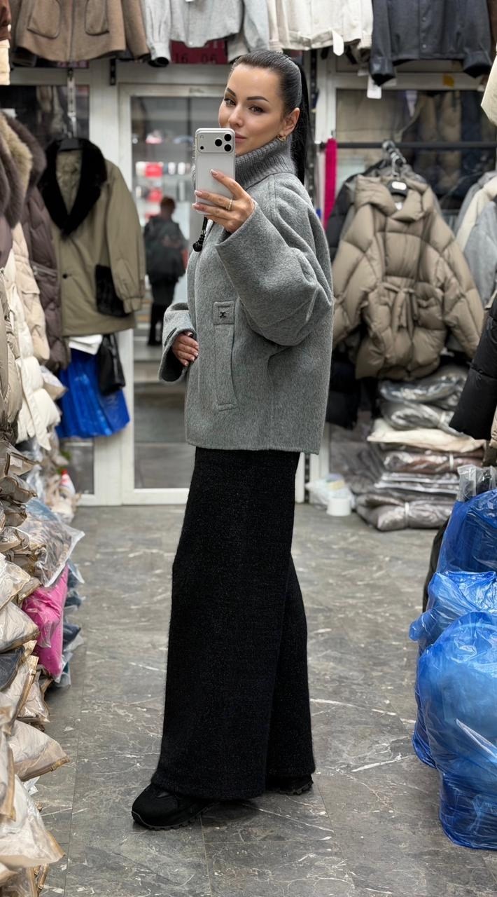 серый бомбер из шерсти женский,куртка бомбер оверсайз весенний шерстяной manly,куртка короткая кашемировая,куртка из кашемира,теплое пальто