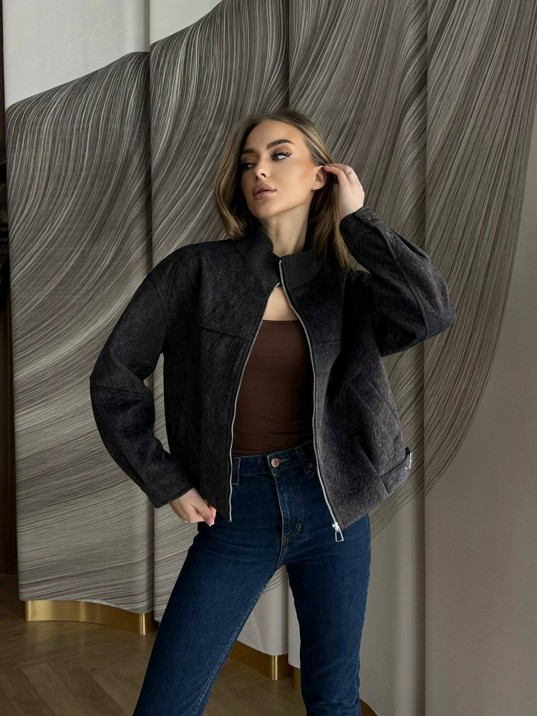 женская джинсовая куртка,джинсовая куртка женская удлиненная,джинсовая куртка,джинсовая куртка женская оверсайз чёрного цвета,куртка повседневная