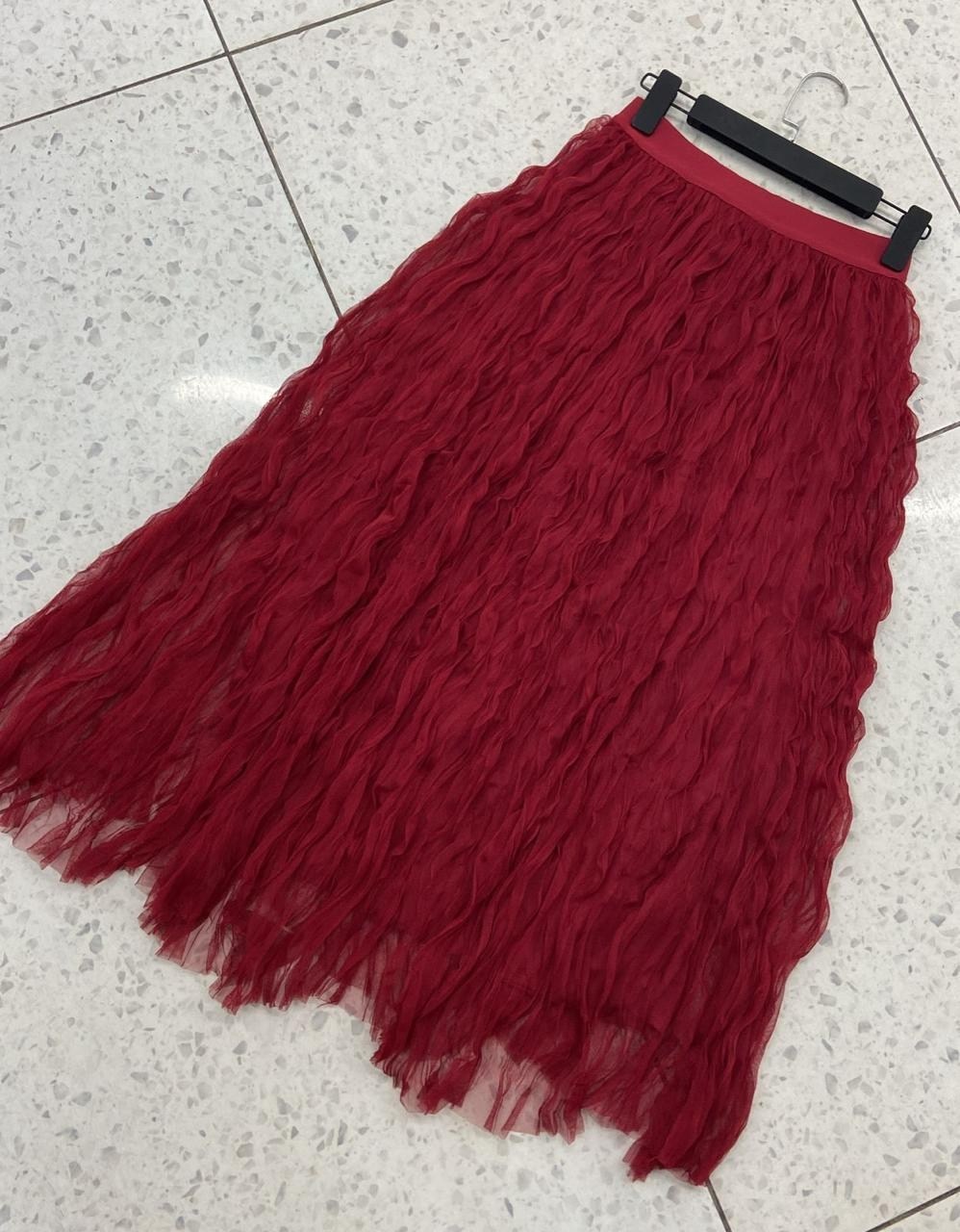 женская плиссированная юбка,юбка из тюли,длинная юбка из тюля,юбка,юбка плиссе с сеткой