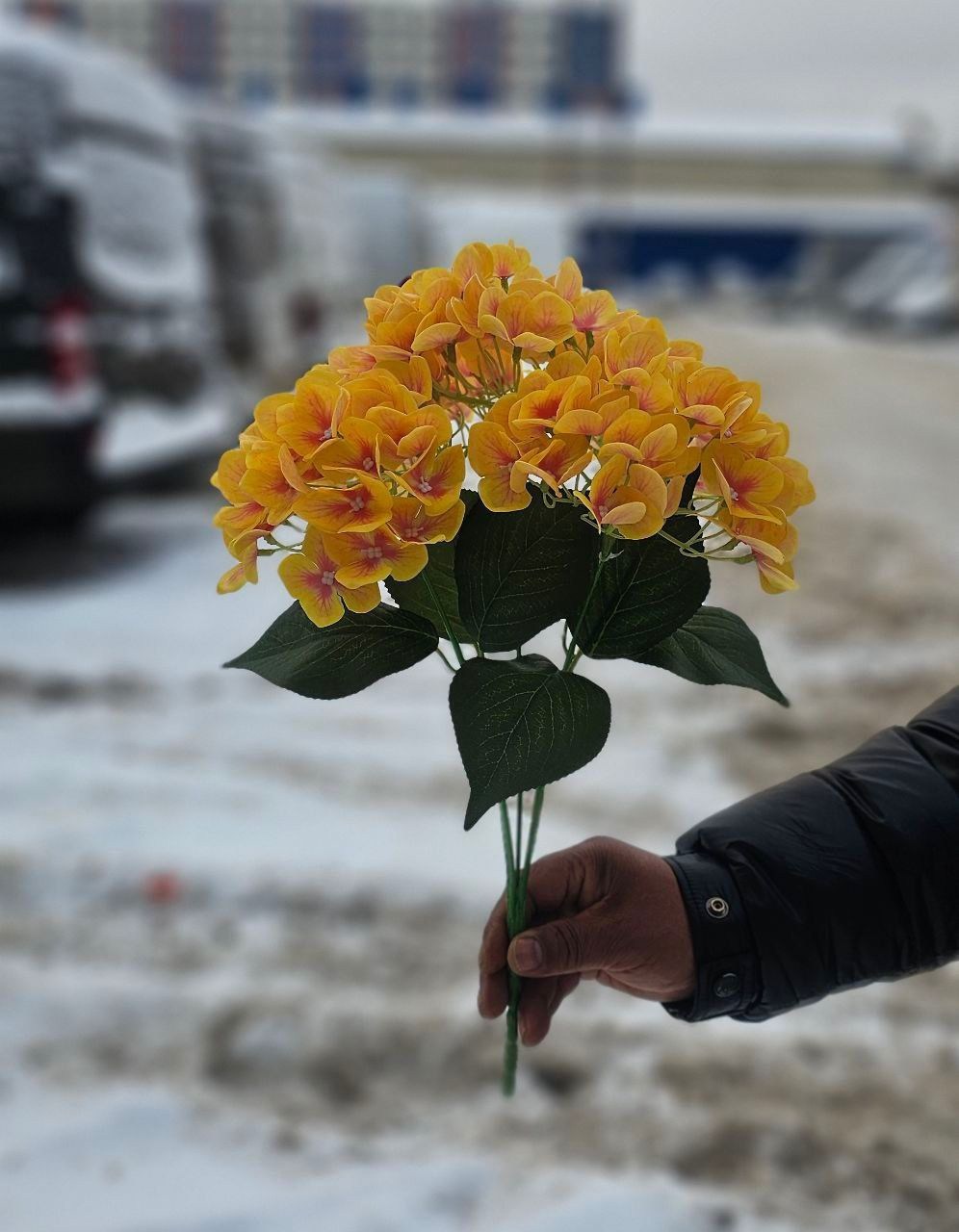 цветок искусственный гортензия,искусственная гортензия,гортензии синие искусственные,цветок гортензии,гортензии голубые