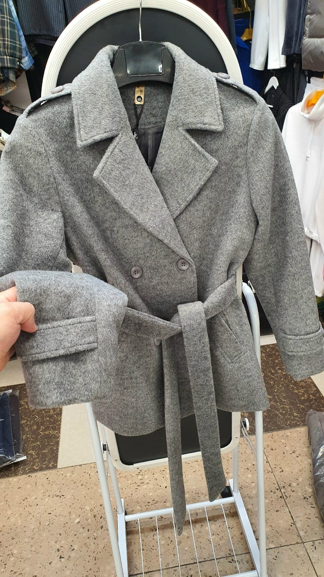 полупальто,стильное пальто,пальто beautiful free 7018 серый меланж,женское пальто,пальто классическое