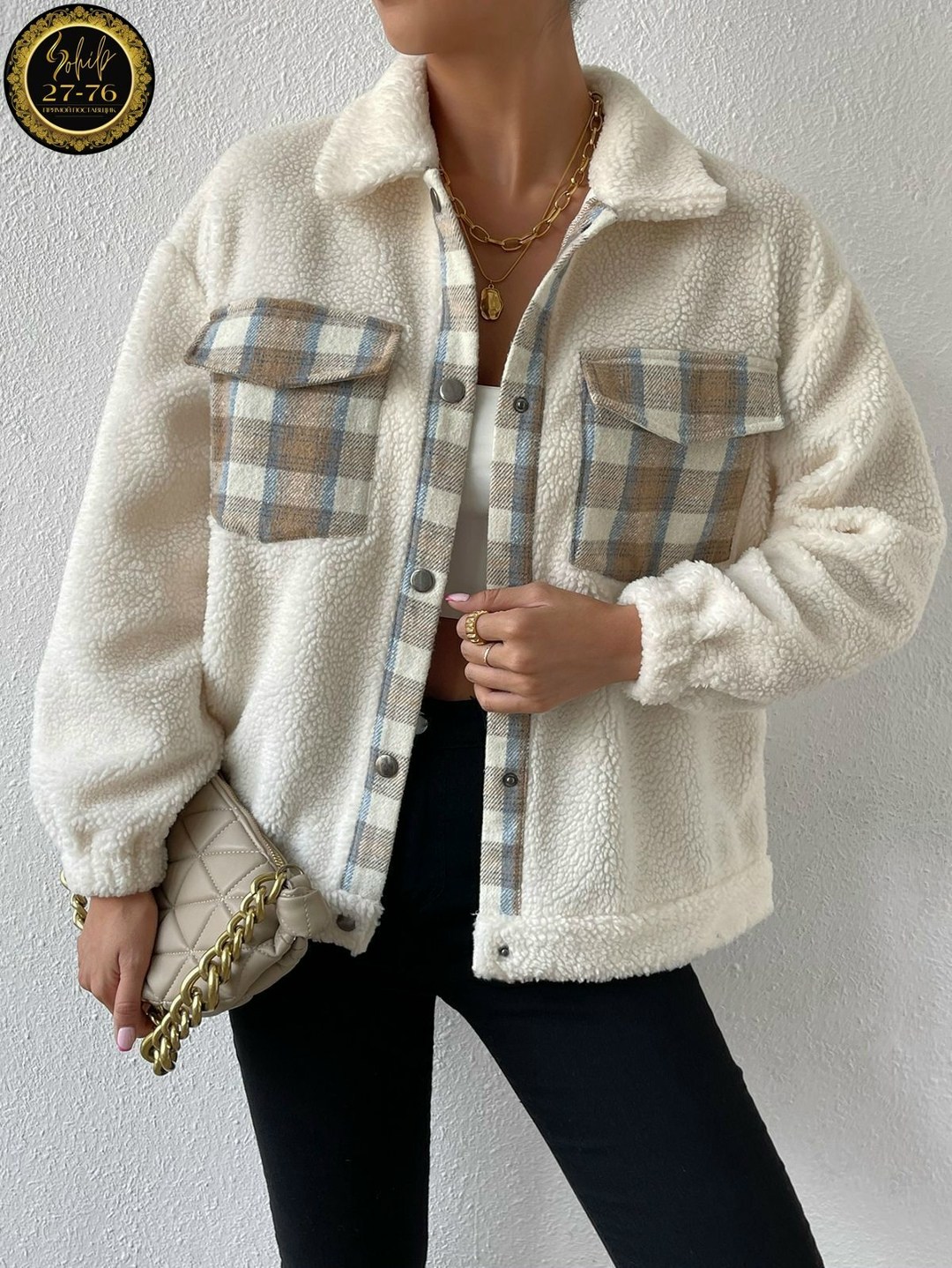 куртка модная,повседневная куртка,куртка женская,куртка в клетку,теплая рубашка