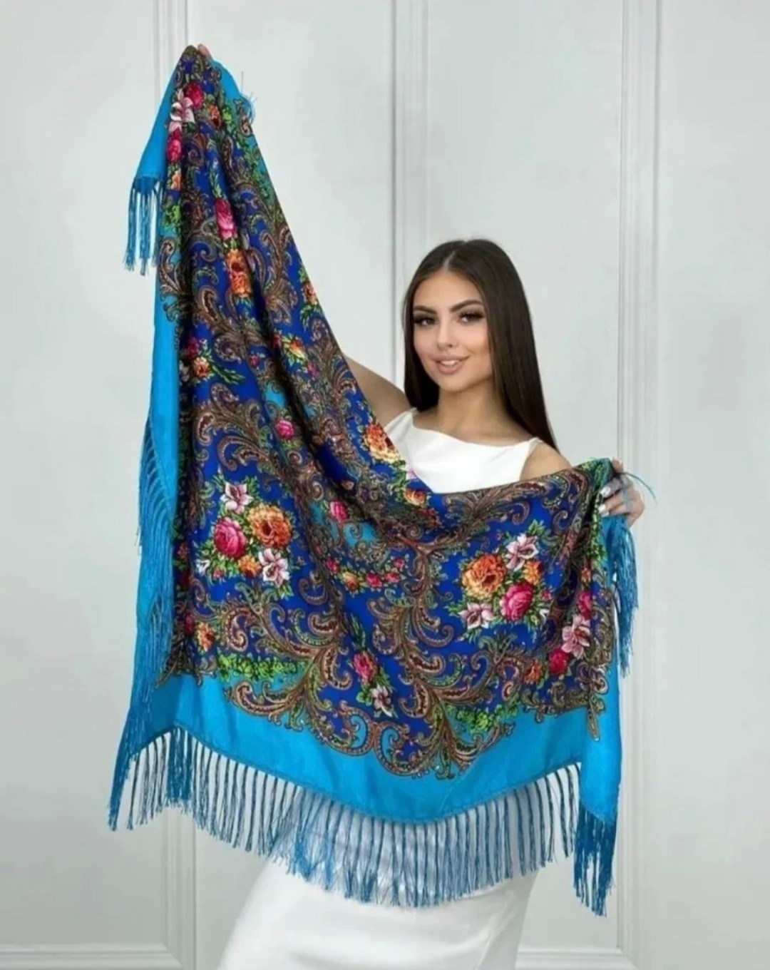 женская шаль,накидки в русском стиле,платок павловопосадский,платок шаль,платок русский народный