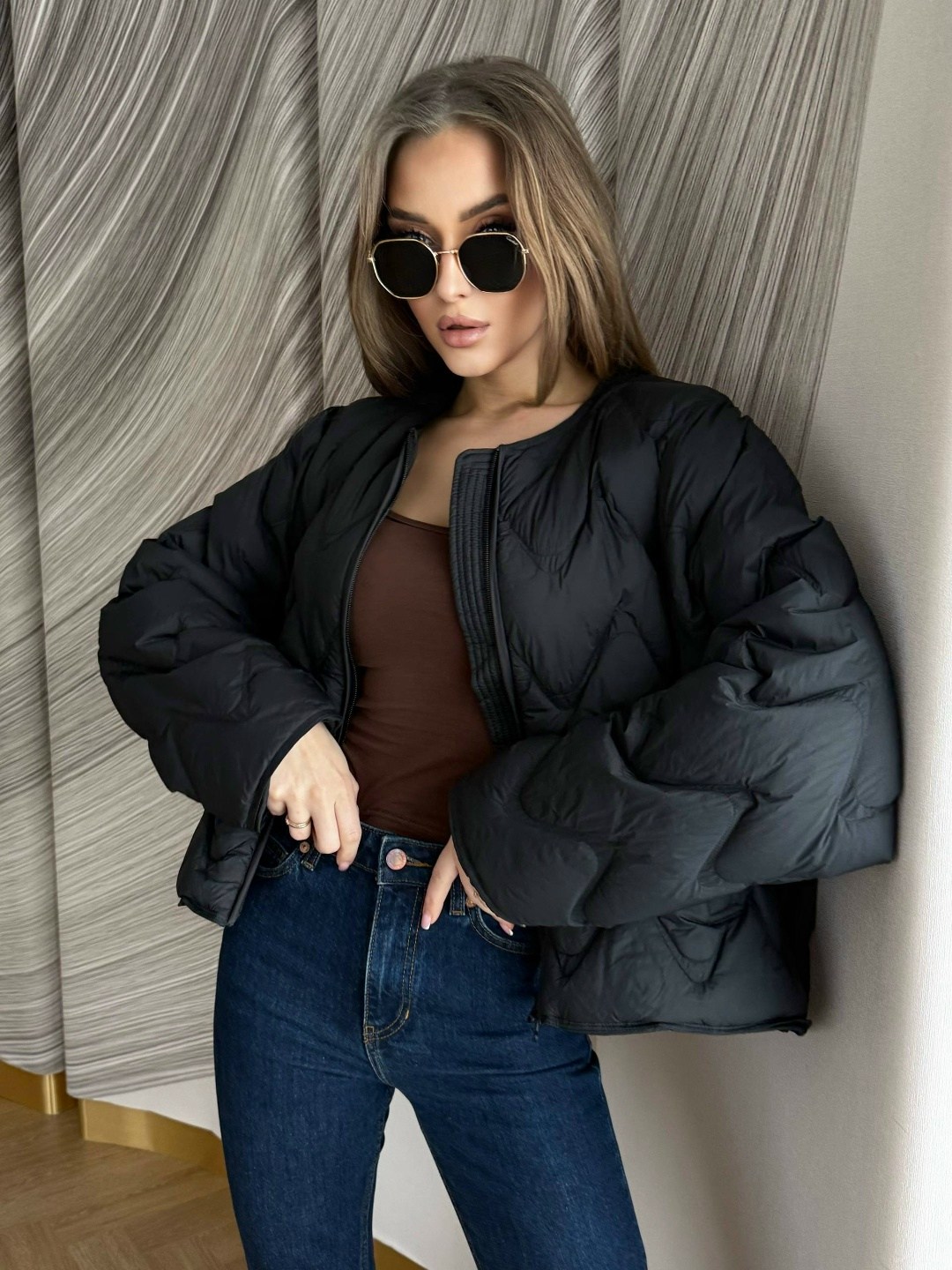 стеганая куртка only steppjacke tamara черный,куртка оверсайз,куртка стильная,стеганая куртка оверсайз incity цвет чёрный,куртка