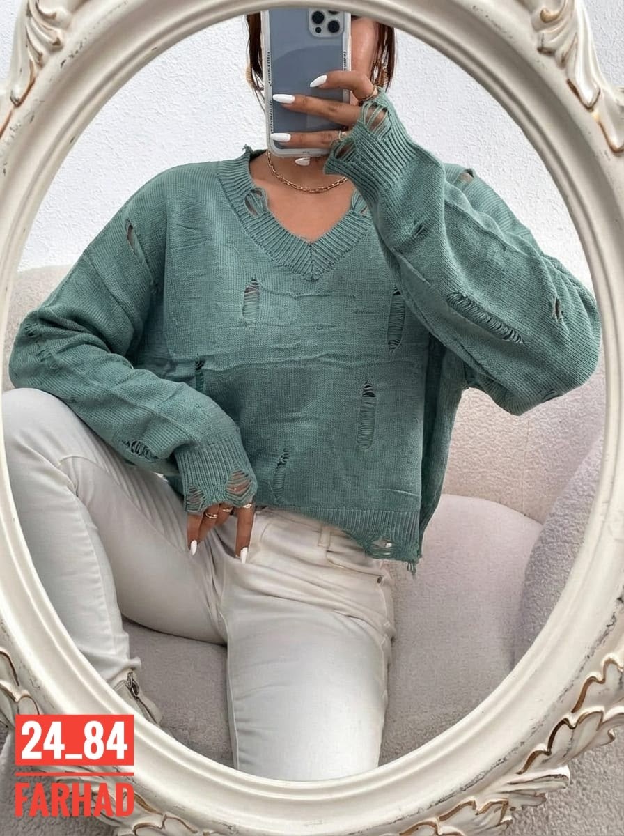 модные свитера,свитер рваный,женский джемпер,свитер женский,свитер