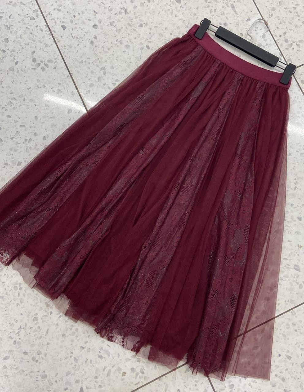 женская плиссированная юбка,юбка из тюли,длинная юбка из тюля,юбка,юбка плиссе с сеткой