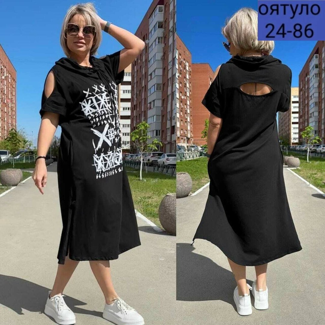 женское платье больших размеров,платье женское стильное,платье женское с капюшоном,платье туника,платье женское летнее с капюшоном