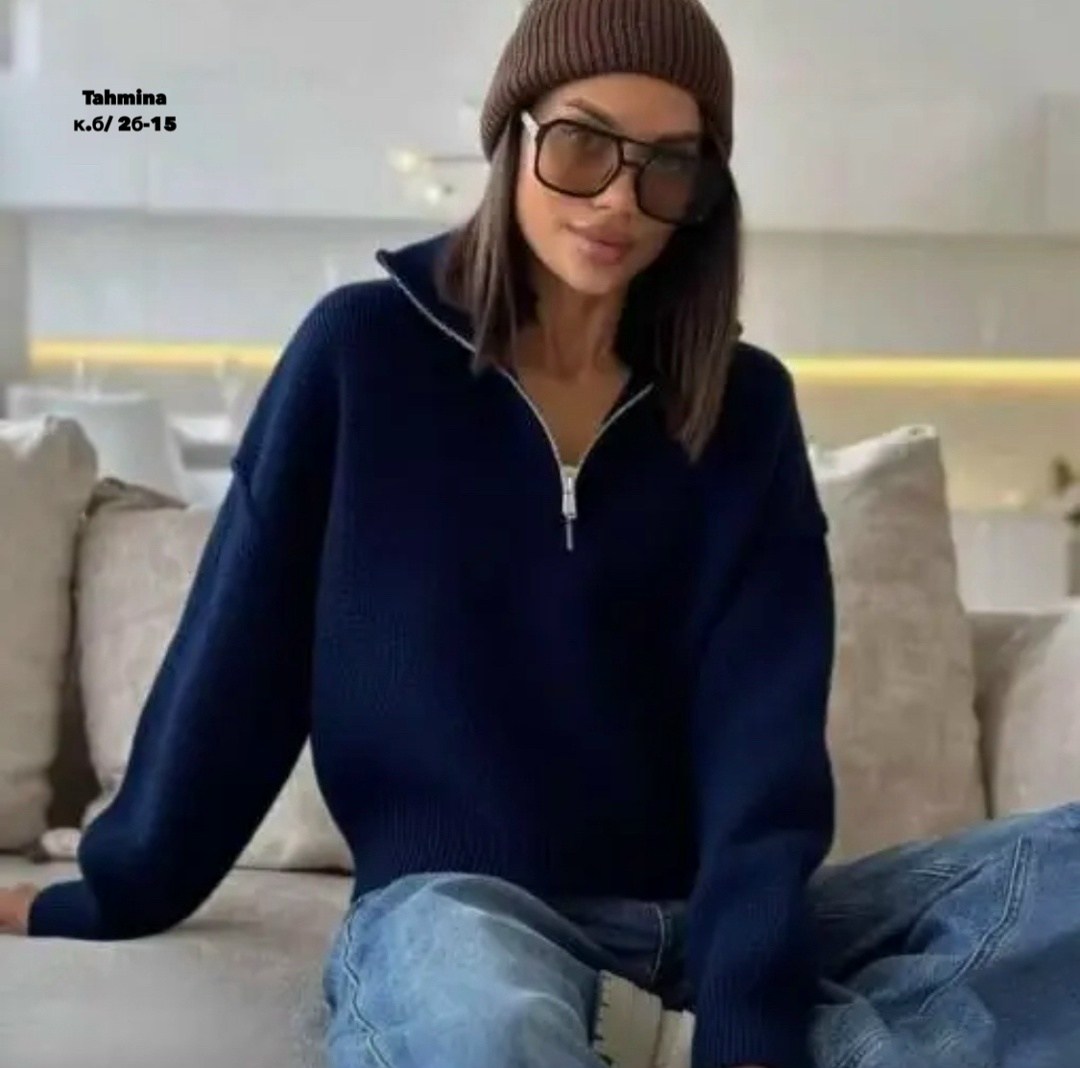 свитер укороченный оверсайз с горлом на молнии кк fashion,свитер оверсайз с горлом на молнии kk fashion,свитер matreshka_love пуловер с молнией, кофта с замком, размер 42-46, молочный,свитер оверсайз