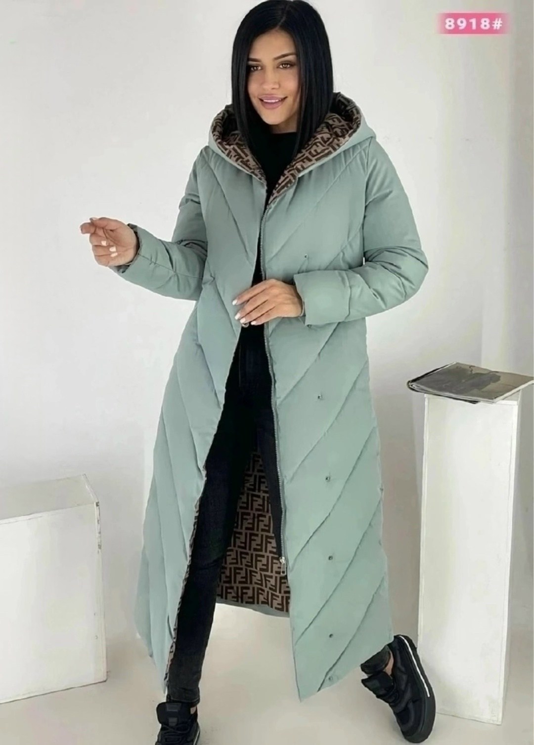 удлиненная куртка,куртка женская,куртка,куртка на зиму,куртка женская двухсторонние