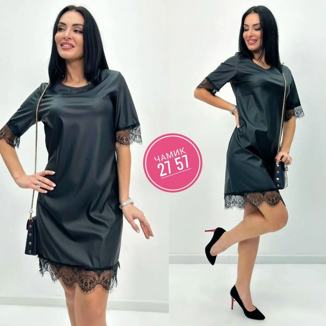 женское платье с кружевом,платье женская,платье из экокожи для полных женщин,платье из экокожи,платье кожаное женское