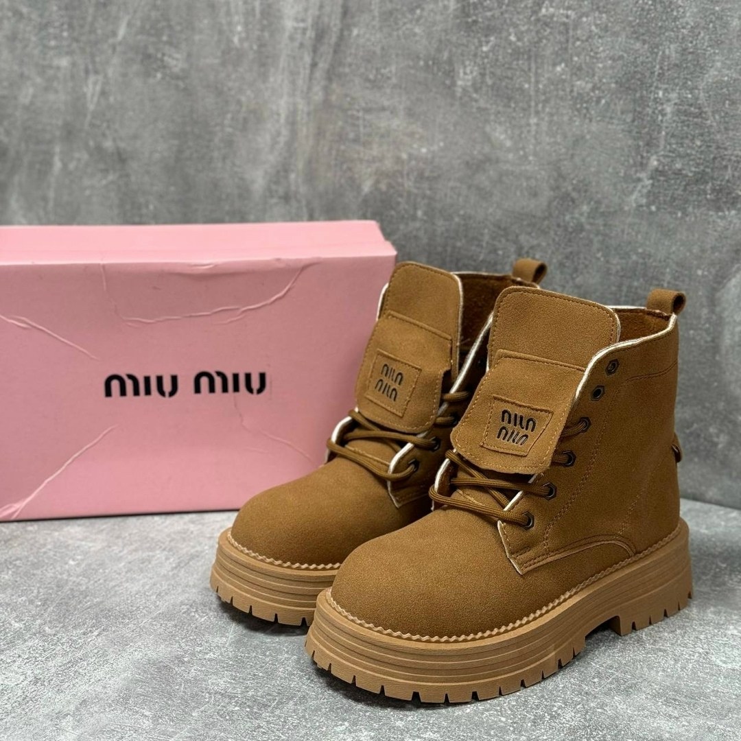 ботинки замшевые miu miu,зимние ботинки замшевые miu miu,ботинки miu miu,ботинки женские miu miu,