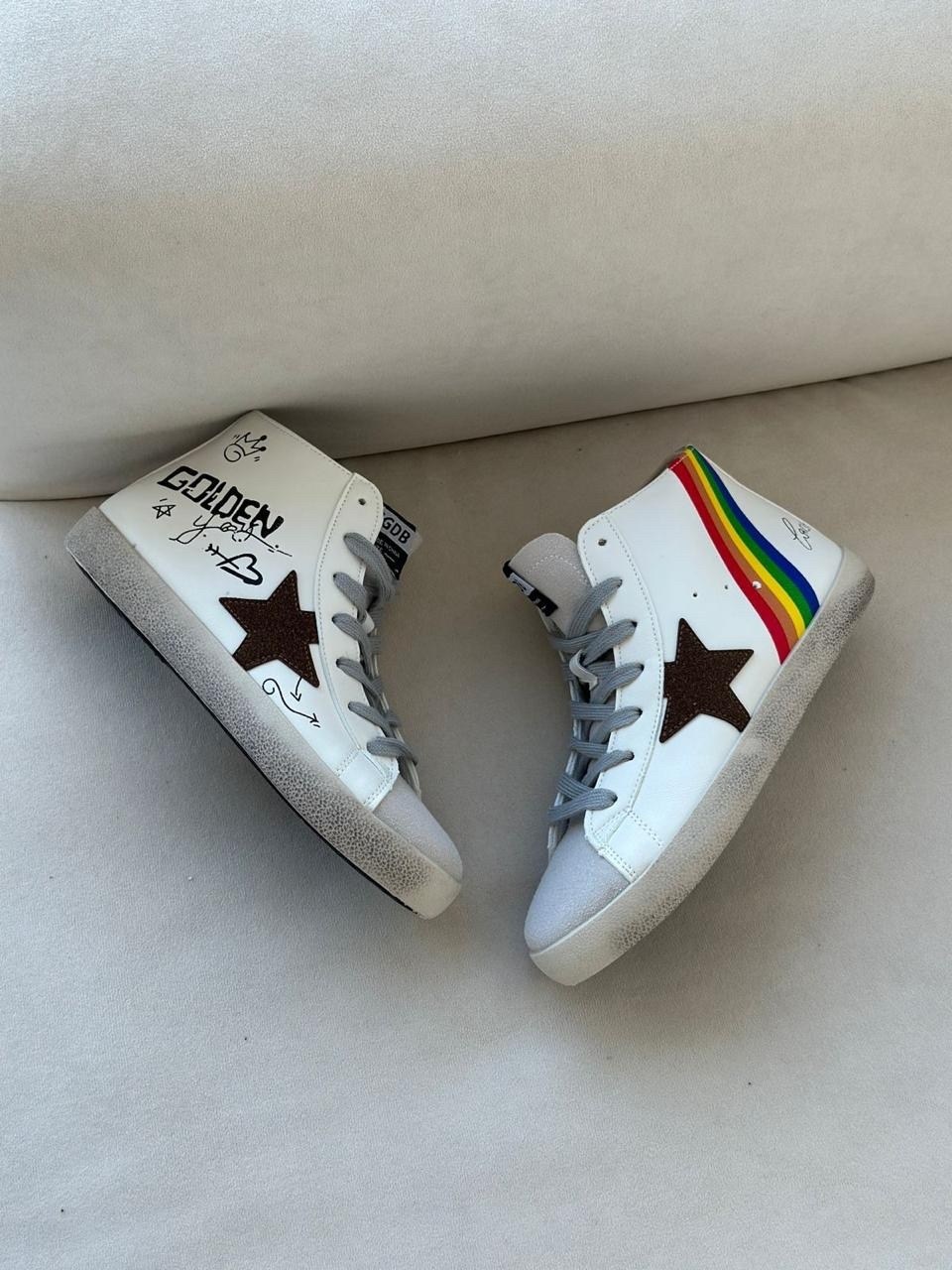 ,golden goose sneakers, женская,кроссовки женскиe,высокие кроссовки