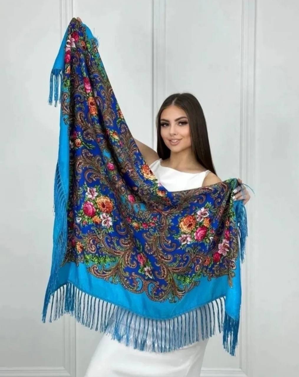 русский стиль цветочный принт квадратный шарф большой размер,женская шаль,накидки в русском стиле,платок русский народный,платок павловопосадский