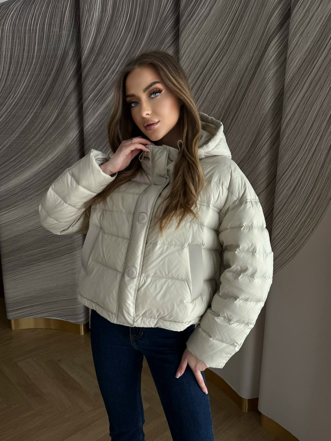 куртка женская pdonna 8023861 бежевая 52 ru,куртка демисезонная,куртка стильная,женская куртка,куртка женская демисезонная