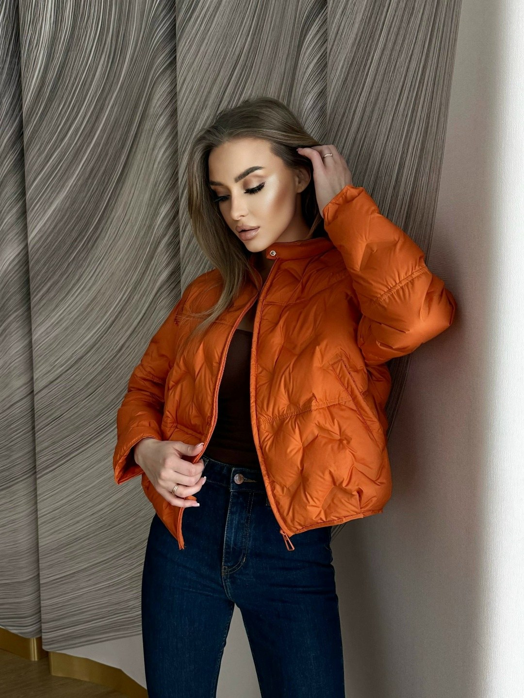 демисезонная куртка,куртка женская,оранжевая куртка,женская куртка демисезонная,куртка