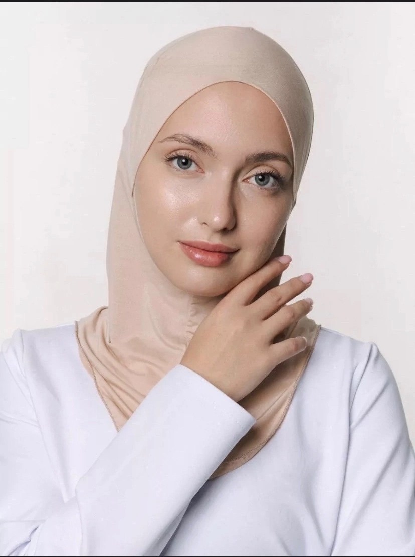подхиджабник,готовые хиджабы,бони подхиджабник,мусульманка хиджаб,подхиджабник прямой шлем скафандр под хиджаб