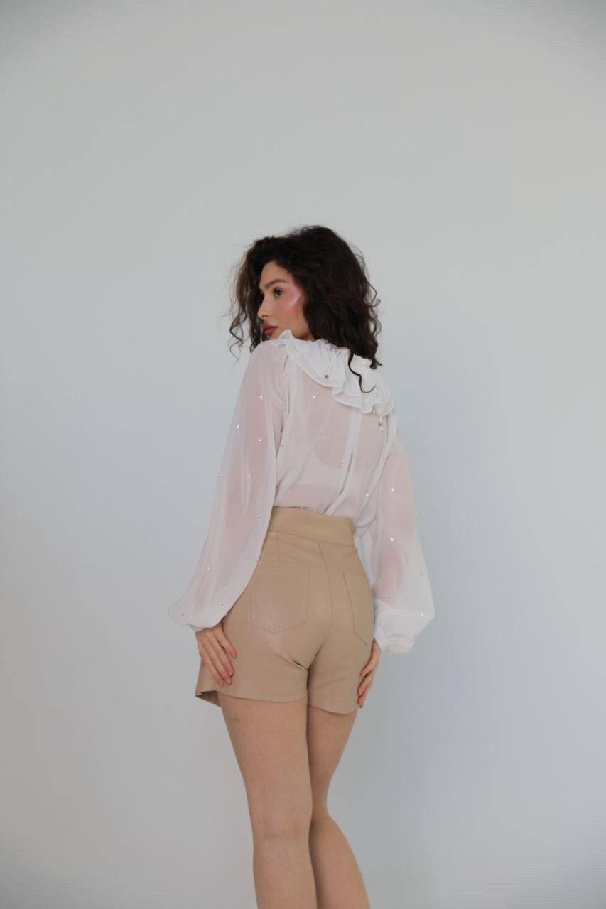 модная блузка,блузка белая,блузка стильная,женская блузка рюшами,блузка женская