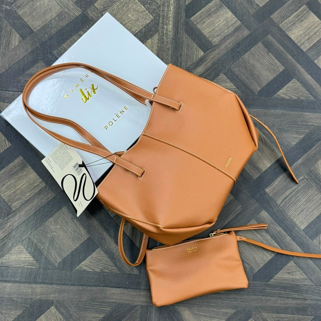 сумка polene шоппер из кожи,сумка,женская сумка,сумка polene шоппер средняя,polene сумка