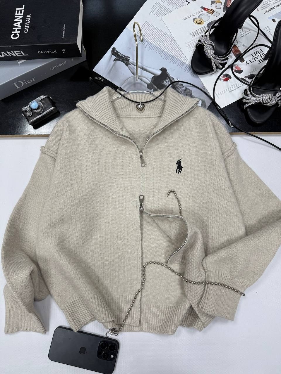 женская кофта,кардиган polo на двухсторонней молнии dina style,кофта поло,кофта,толстовки кофта