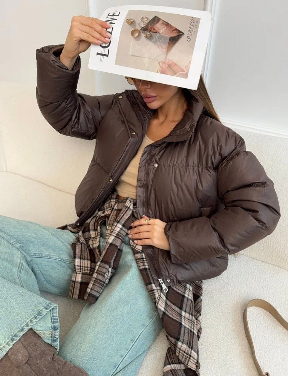 куртка оверсайз,куртка женская короткая,короткий пуховик,женская куртка,короткая куртка