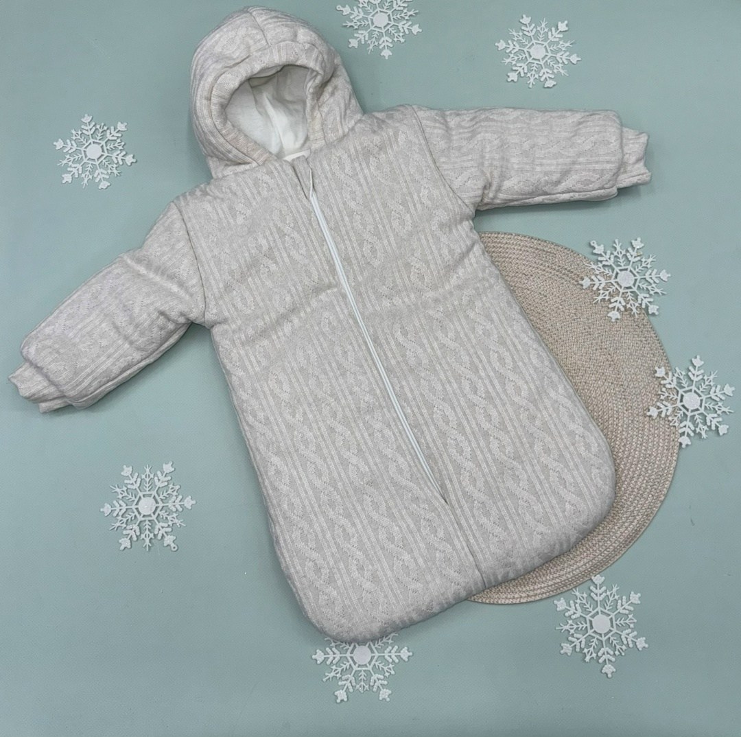 вязаный конверт комбинезон для новорожденного,комбинезон для новорожденных зимний конверт,демисезонный конверт для новорожденного,комбинезон конверт,конверт для новорожденного
