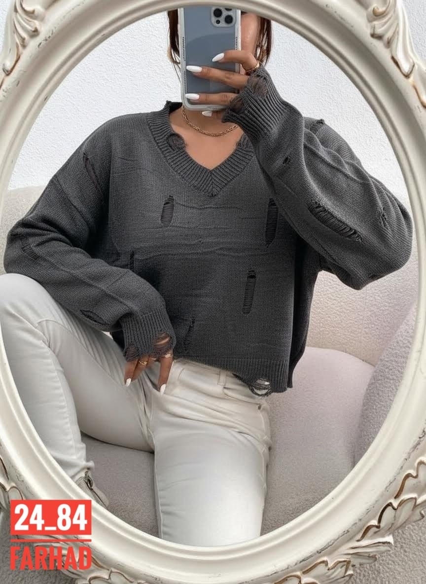 модные свитера,свитер рваный,женский джемпер,свитер женский,свитер